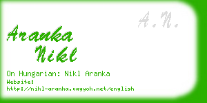 aranka nikl business card
